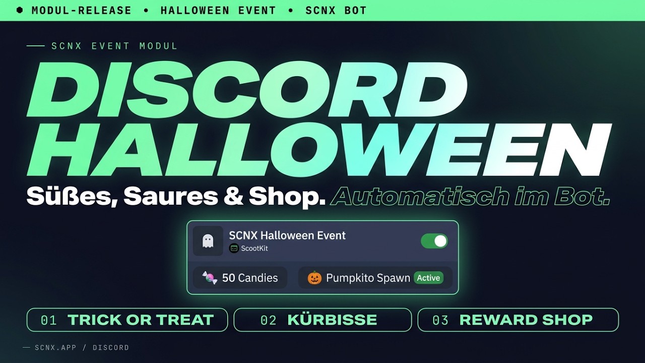 Discord Halloween: Süßes oder Saures und Shop, automatisch im Bot